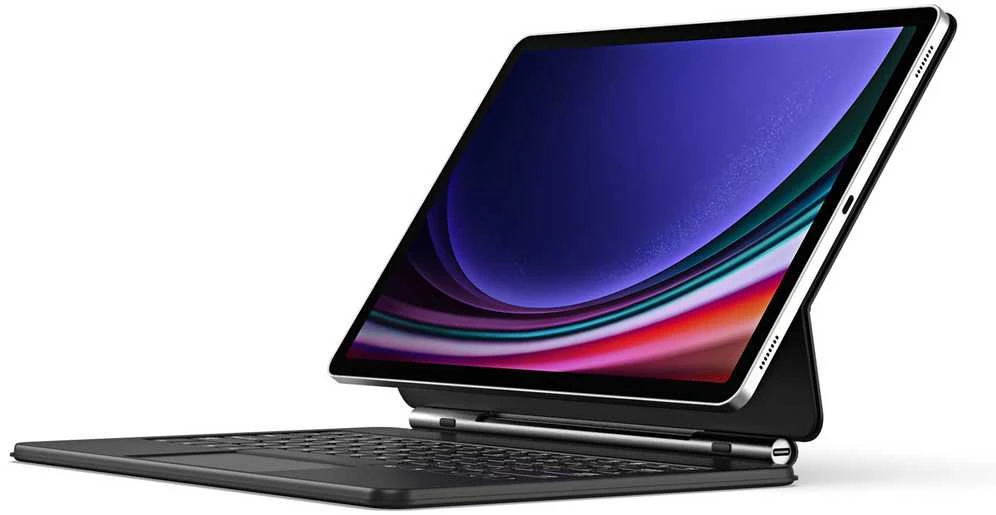 Dux Ducis Keyboard (MK Series) Dėklas with Bluetooth Keyboard skirtas Samsung Galaxy Tab S9+ / S8+ / S7+ – juodos spalvos