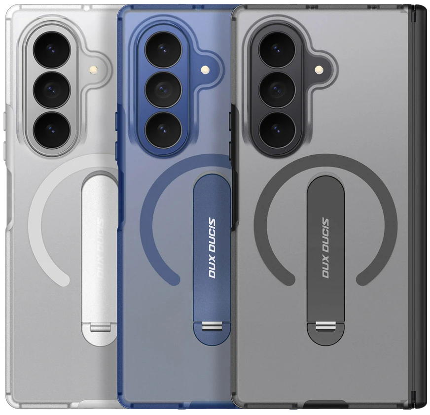 Dux Ducis Kind dėklas, skirtas Samsung Galaxy Z Fold 8 Ultra / Z Fold 7, su stovu, suderinamas su MagSafe – Juodas