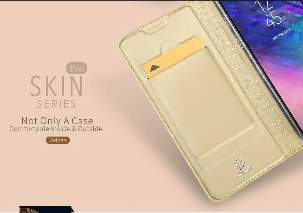 Dux Ducis Premium atverčiamas dėklas skirtas Samsung A305 Galaxy A30, auksinis