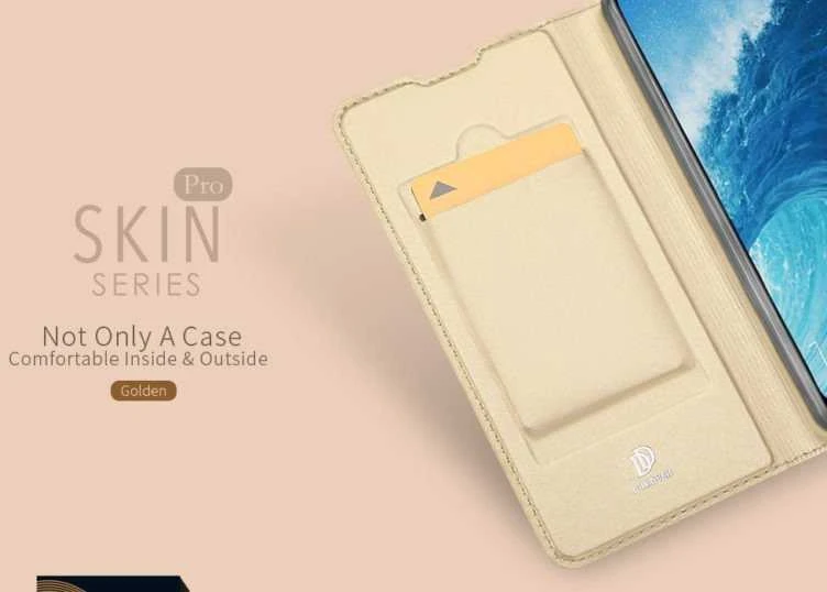 Dux Ducis Premium atverčiamas dėklas skirtas Samsung A305 Galaxy A30, auksinis