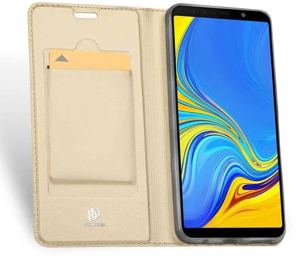 Dux Ducis Premium atverčiamas dėklas skirtas Samsung A305 Galaxy A30, auksinis