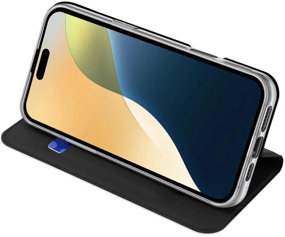 Dux Ducis atverčiamas dėklas SKIN PRO skirtas Apple iPhone 16 Plus juodos spalvos