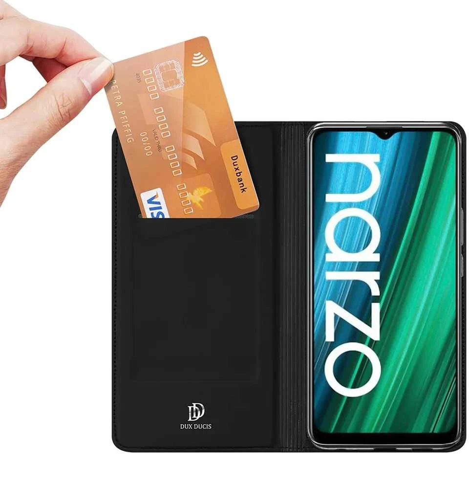 Dux Ducis Skin Pro dėklas skirtas Realme Narzo 50A, juodas