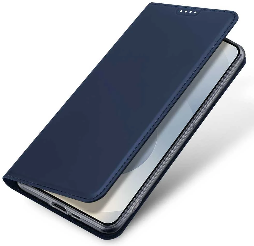 DUX DUCIS wallet dėklas SKIN PRO skirtas Samsung Galaxy S25 Edge mėlynas