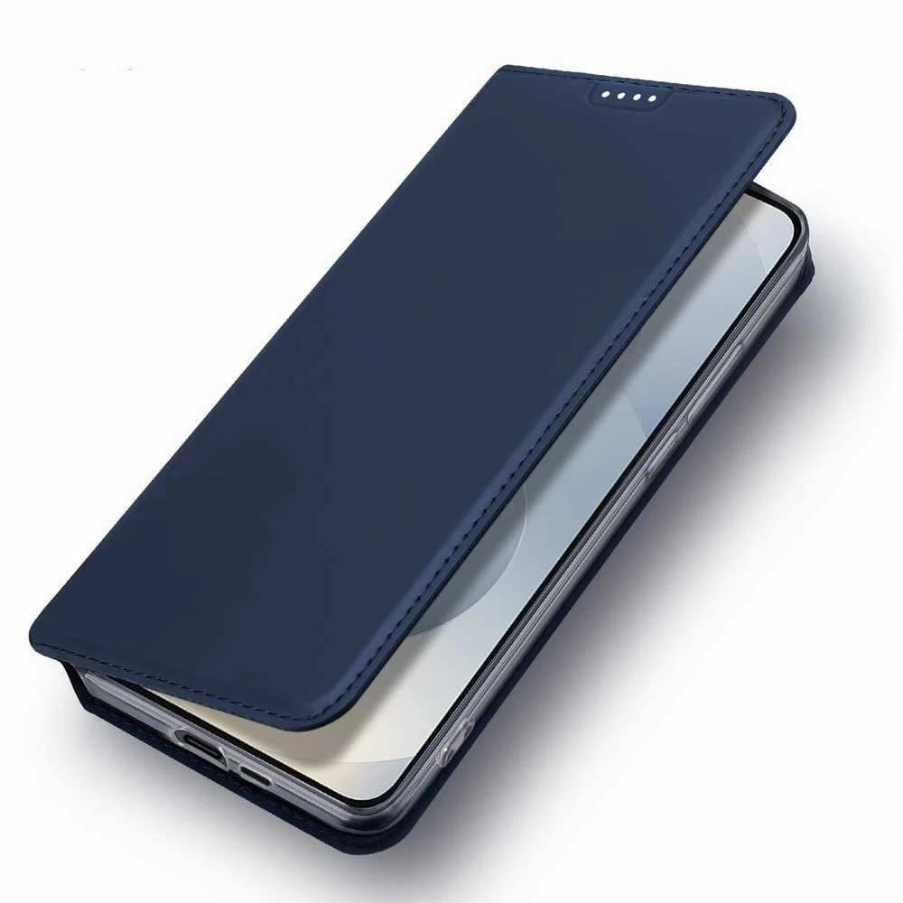 DUX DUCIS wallet dėklas SKIN PRO skirtas Samsung Galaxy S25 Edge mėlynas