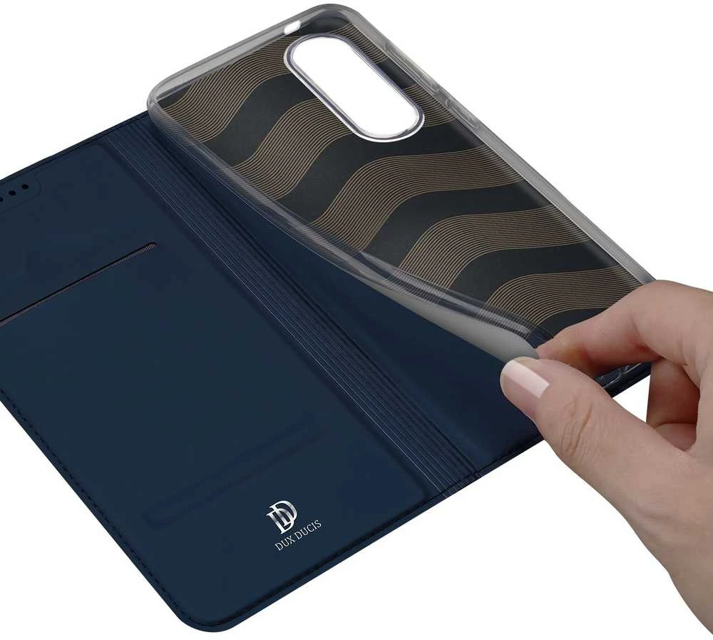 DUX DUCIS wallet dėklas SKIN PRO skirtas Samsung Galaxy S25 Edge mėlynas