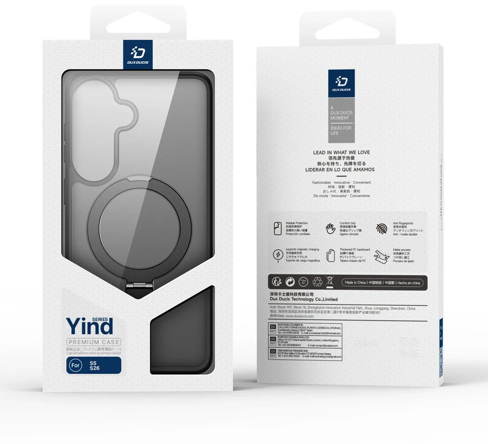 Dėklas Dux Ducis Yind Magnetic Stand Samsung S942 S26 juodas