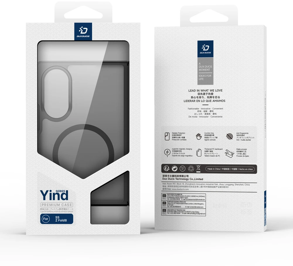 Dux Ducis Yind dėklas Samsung Galaxy Z Fold 8 Wide – juodos spalvos