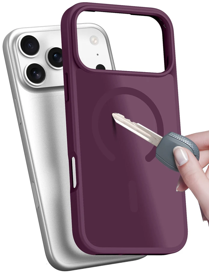 DUX DUCIS dėklas YIND suderinamas su MagSafe, skirtas iPhone 18 Pro Max / 17 Pro Max (atviro žiedo versija) tamsios vyšnios spalvos