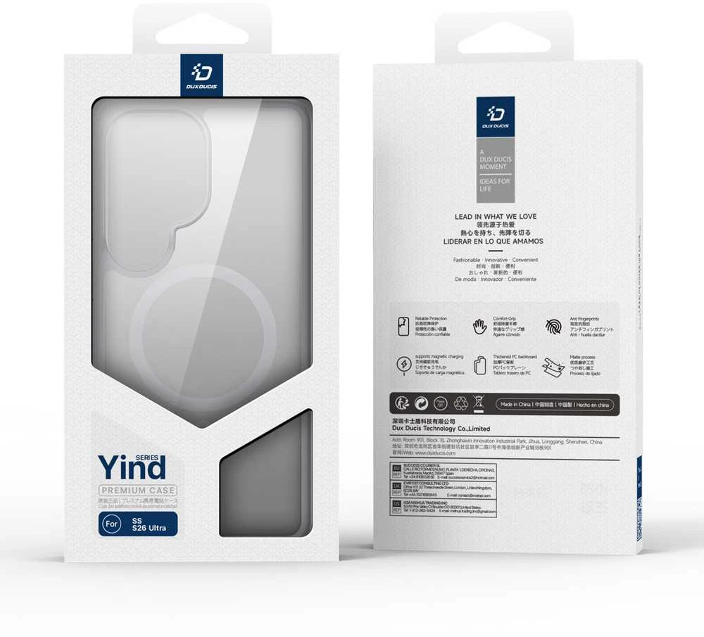 Dėklas Dux Ducis Yind MagSafe Samsung S948 S26 Ultra pilkas