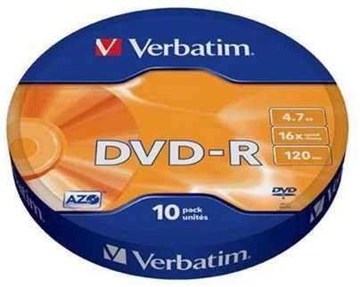 DVD-R Verbatim 4,7 GB (120min) 16x 10-spindl RETAIL
