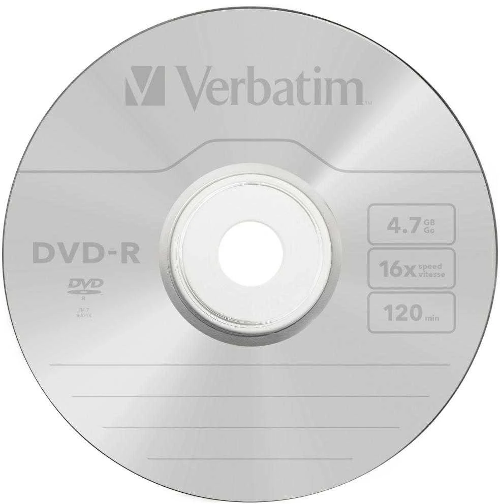 DVD-R Verbatim [ torto dėžutė 50 | 4,7 GB | 16x | matinis sidabrinis ]