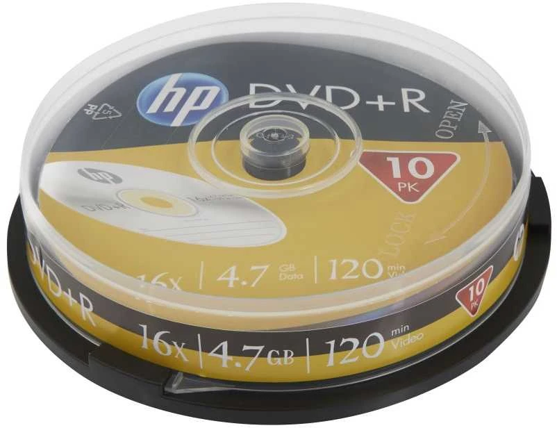 DVD+R HP 4,7 GB (120 min.) 16x 10 sluoksnių