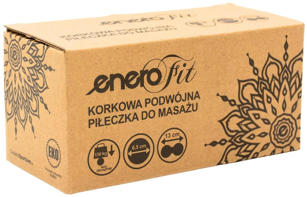 Enero Dviguba kamštinė masažo gniužulėlių rutulys