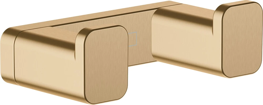 Dvigubas rankšluosčių kabliukas Hansgrohe AddStoris 41755140, šlifuotos bronzos