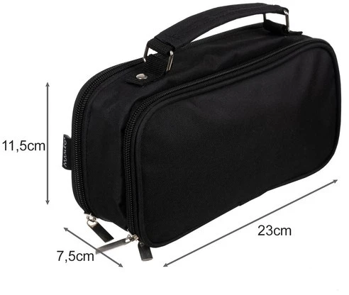 Double extendable pencil case - juodas Maaleo 24516
