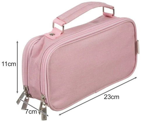 Double extendable pencil case - pink Maaleo 24517