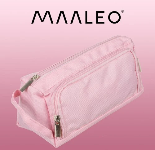 Double extendable pencil case - pink Maaleo 24519