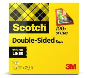 Dvipusė lipni juosta SCOTCH 665, 12 mm x 23 m, skaidri