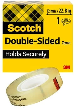 Dvipusė lipni juosta SCOTCH 665, 12 mm x 23 m, skaidri