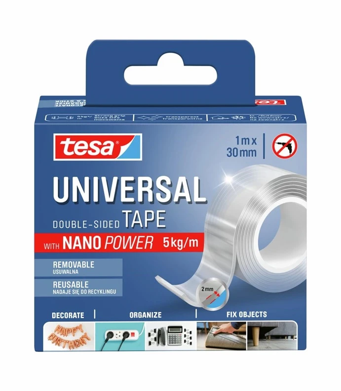 Double-sided adhesive tape Tesa Universal. 1m x 3cm