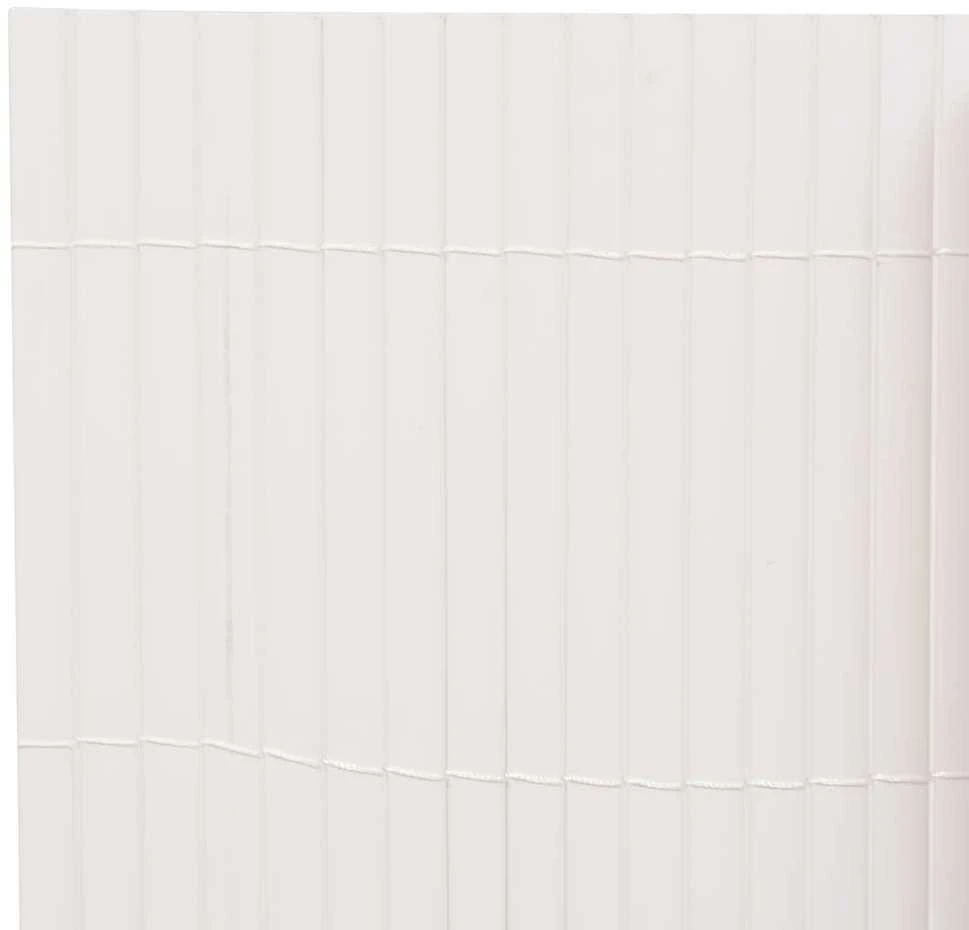 Dvipusė sodo tvora, baltos spalvos, 90x400cm