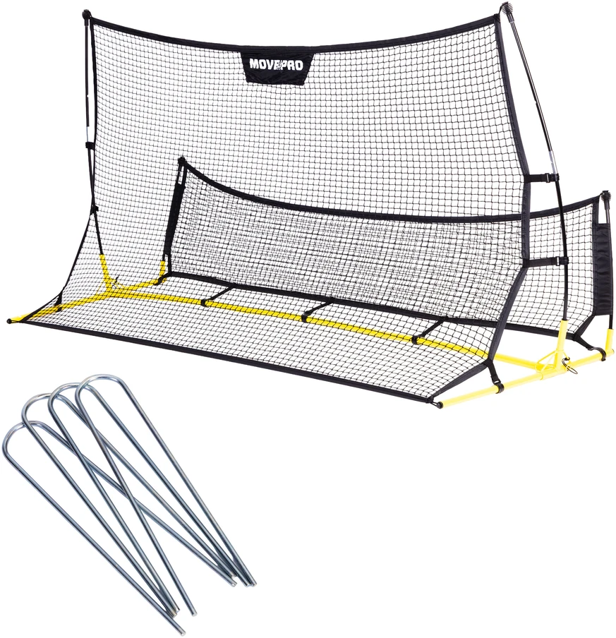 Dvipusis futbolo treniruoklis „Rebounder“ šaudymo į vartus pratyboms 220×120 cm, MOVEPRO