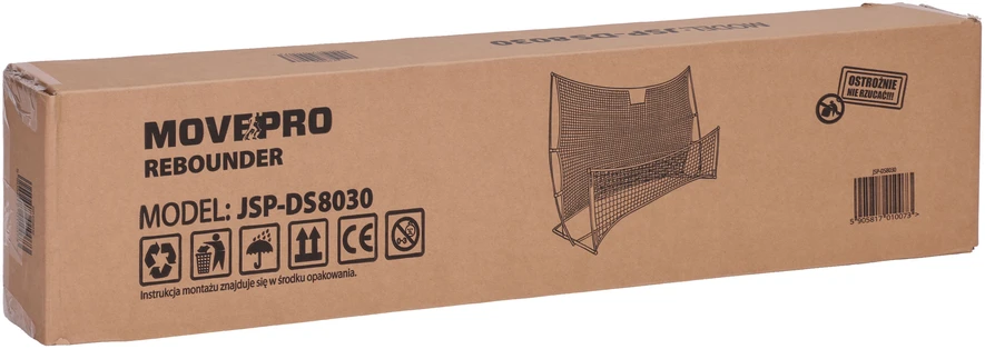 Dvipusis futbolo treniruoklis „Rebounder“ šaudymo į vartus pratyboms 220×120 cm, MOVEPRO