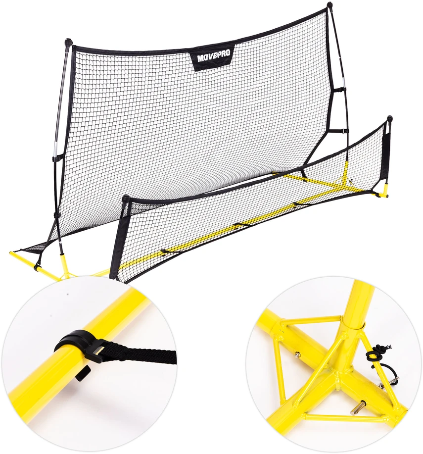 Dvipusis futbolo treniruoklis „Rebounder“ šaudymo į vartus pratyboms 220×120 cm, MOVEPRO