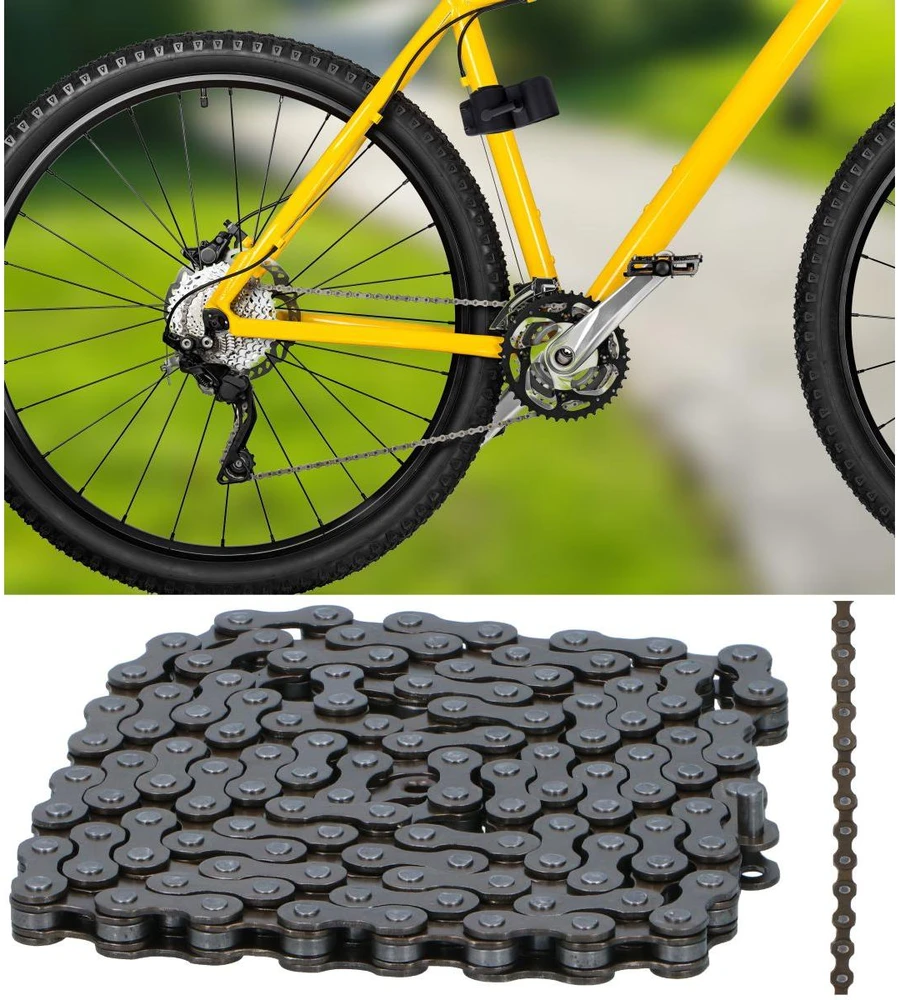DVIRAČIO GRANDINĖ 116 NARIŲ MTB 7/8 PAVARŲ 12,7×2,4 MM BICYCLE GEAR 477060