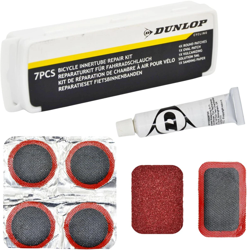 Dunlop Dviratininkų remonto rinkinys su lopais ir klijais