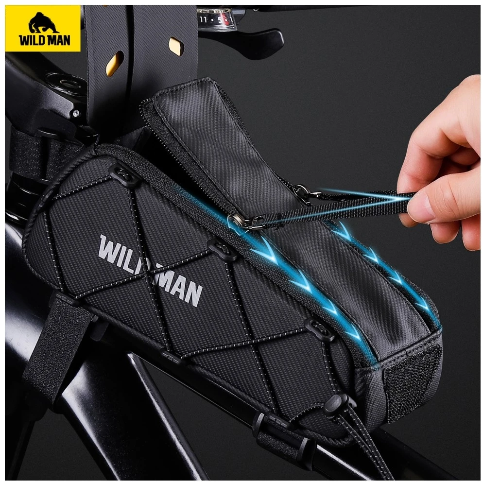 Dviračio krepšys WILDMAN GX100 Mount Frame Bag juodos spalvos