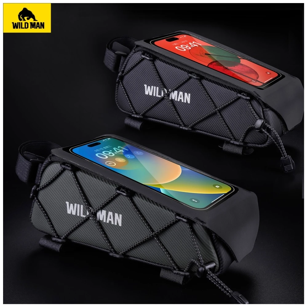 Dviračio krepšys WILDMAN GX100 Mount Frame Bag juodos spalvos