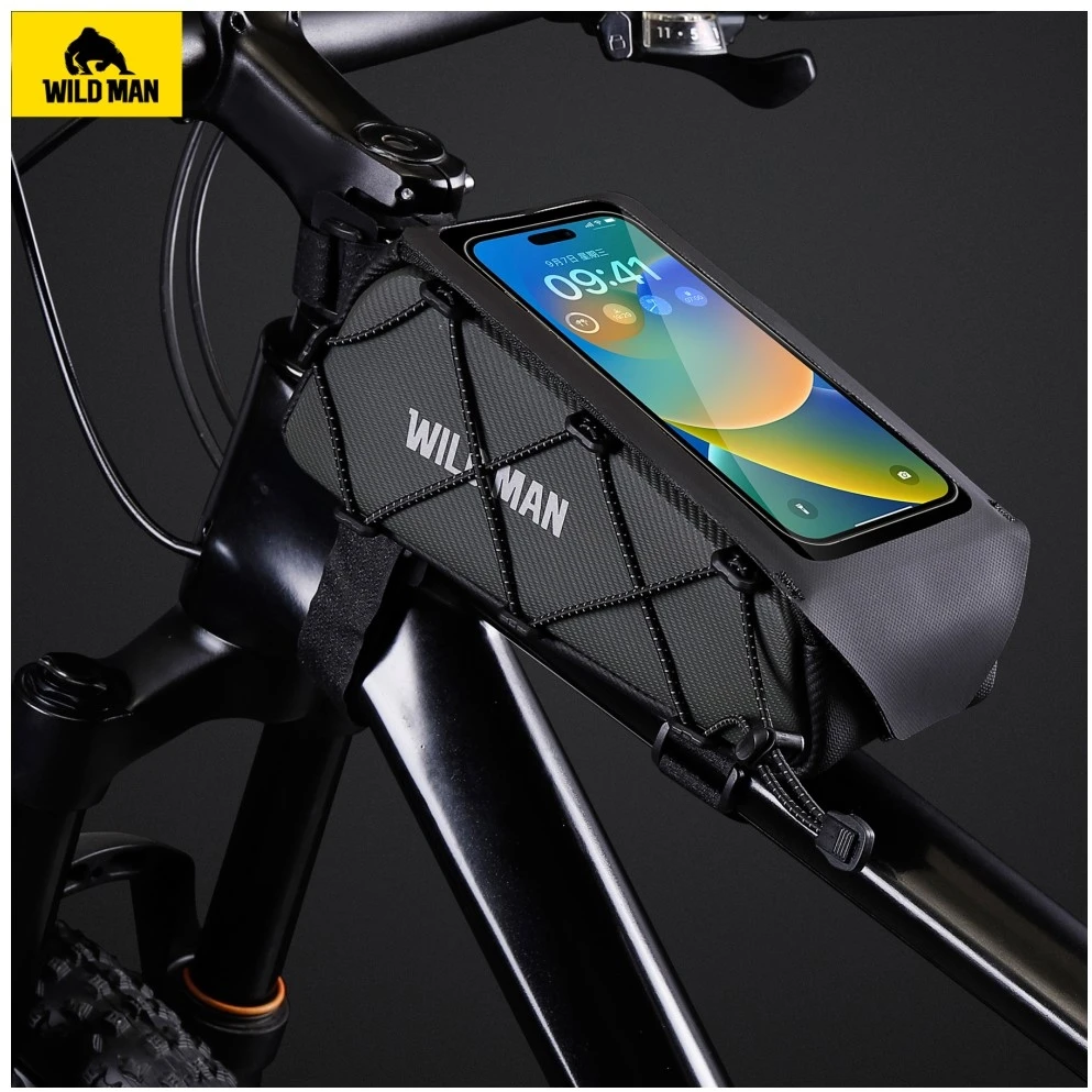 Dviračio krepšys WILDMAN GX100 Mount Frame Bag juodos spalvos