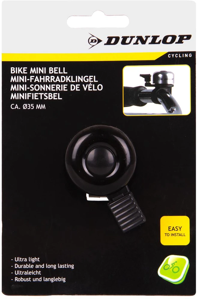 Dunlop dviratinis skambutis kriaušė 35 mm juodas