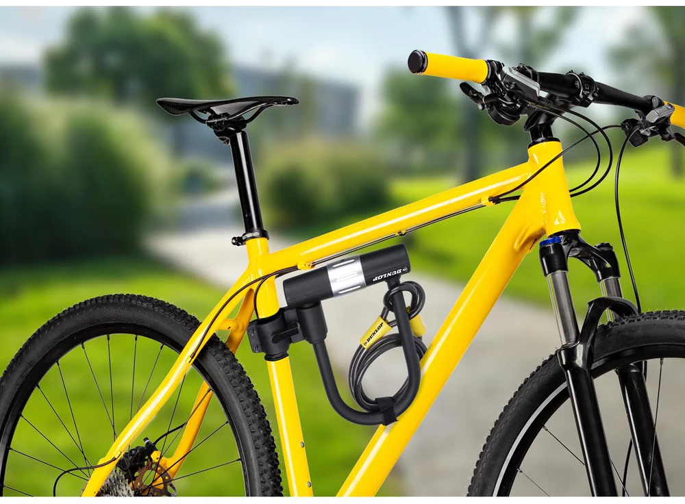 Dviračio spyna U-lock ir trosas Dunlop