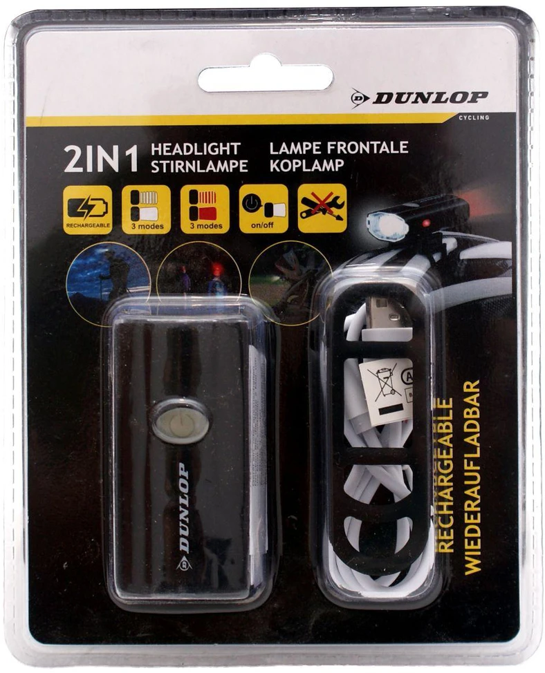 Dunlop Dviračio lempa su USB įkrovimu