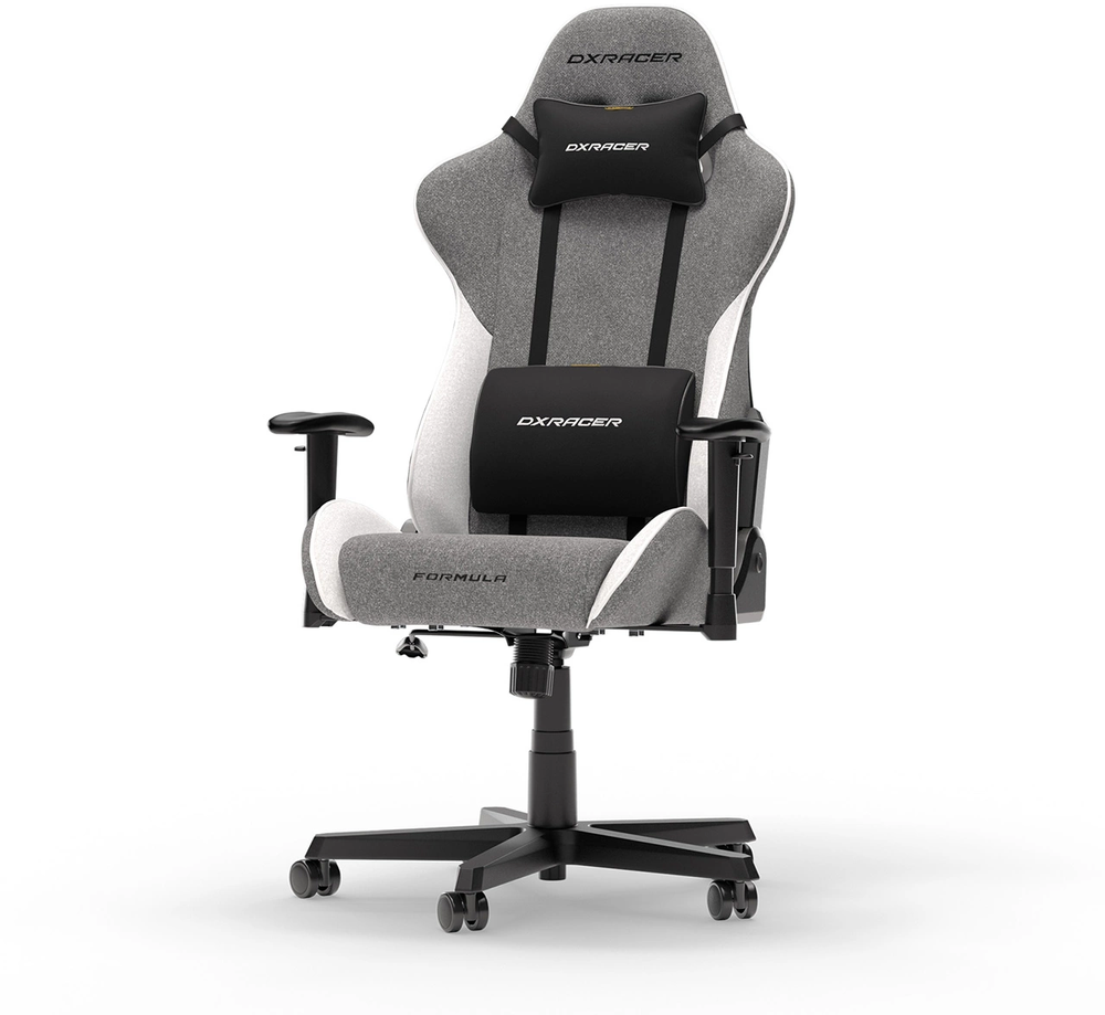 DXRacer Formula Series L Pilkas &amp; Baltas Fabric (Pilka Balta Medžiaginė) Kėdė