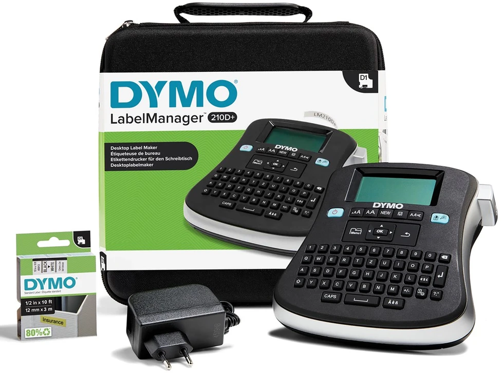 DYMO LabelManager 210D™ QWZ Kitcase etikečių spausdintuvas Perkėlimas terminiu būdu 180 x 180 DPI 12 mm/sec QWERTZ