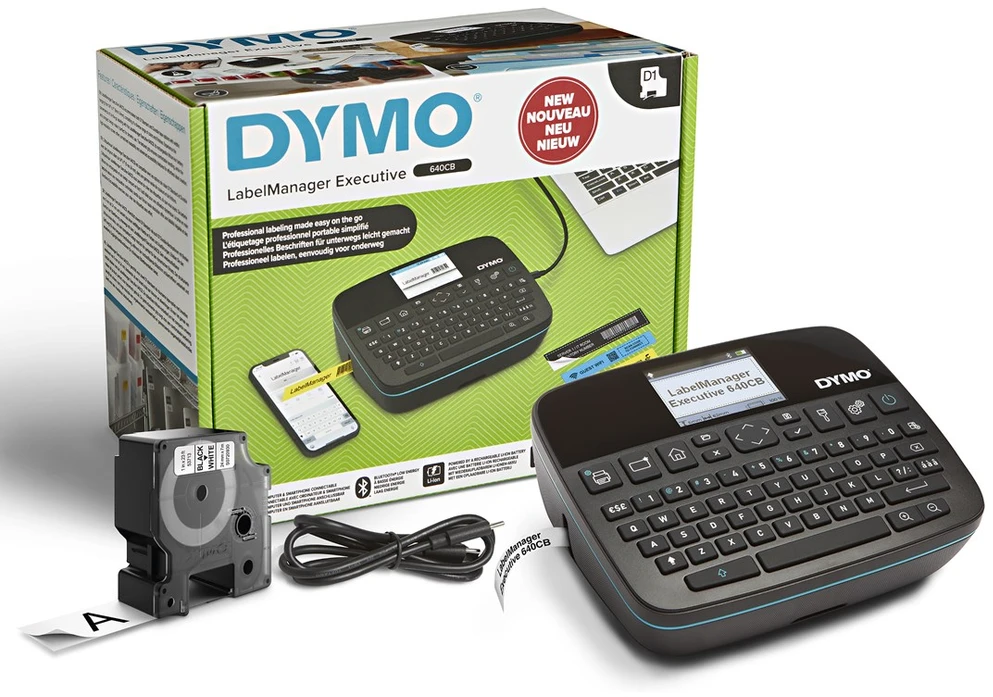 DYMO LabelManager LabelWriter 640CB Portable & Rechargeable Label Maker with Dual Connectivity – 2197370 etikečių spausdintuvas Tiesioginis terminis/terminis perdavimas 12 mm/sec QWERTY