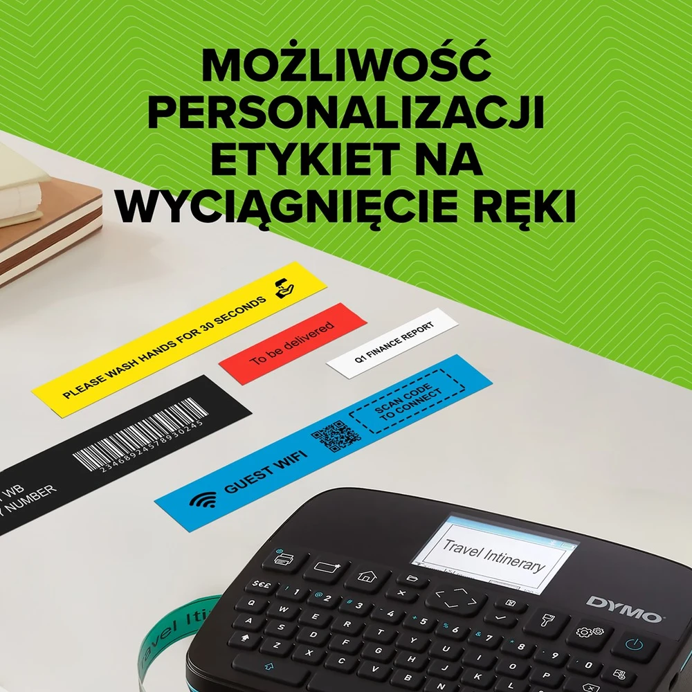 DYMO LabelManager LabelWriter 640CB Portable & Rechargeable Label Maker with Dual Connectivity – 2197370 etikečių spausdintuvas Tiesioginis terminis/terminis perdavimas 12 mm/sec QWERTY