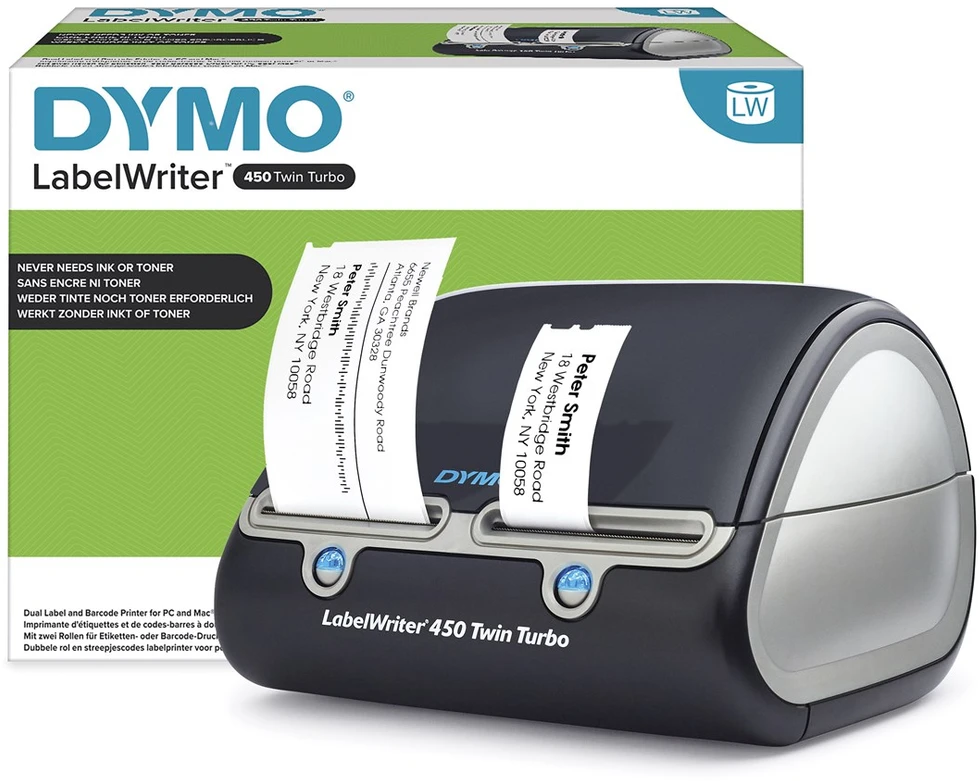 DYMO LabelWriter 450 Twin Turbo etikečių spausdintuvas Tiesioginis terminis 600 x 300 DPI
