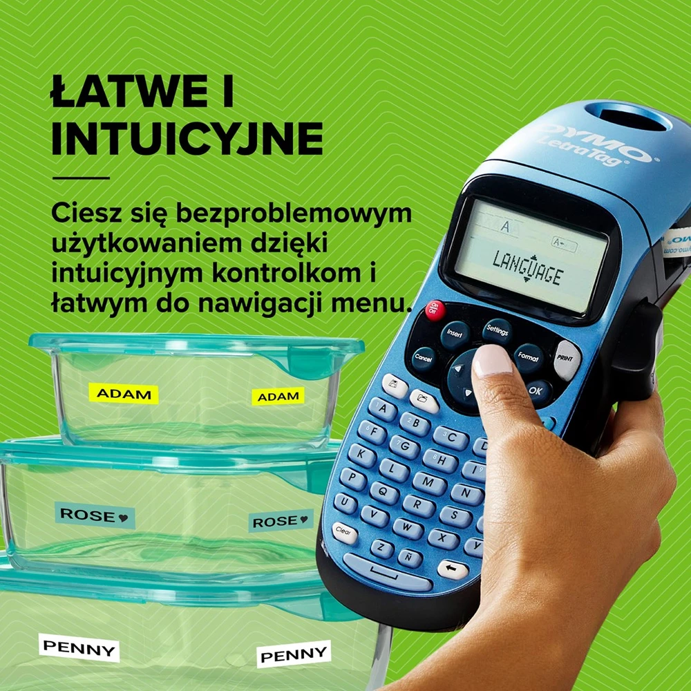 Etikečių spausdintuvas DYMO Letra Tag 100H 09 PO/CZ/SLO/HU/TU/UK