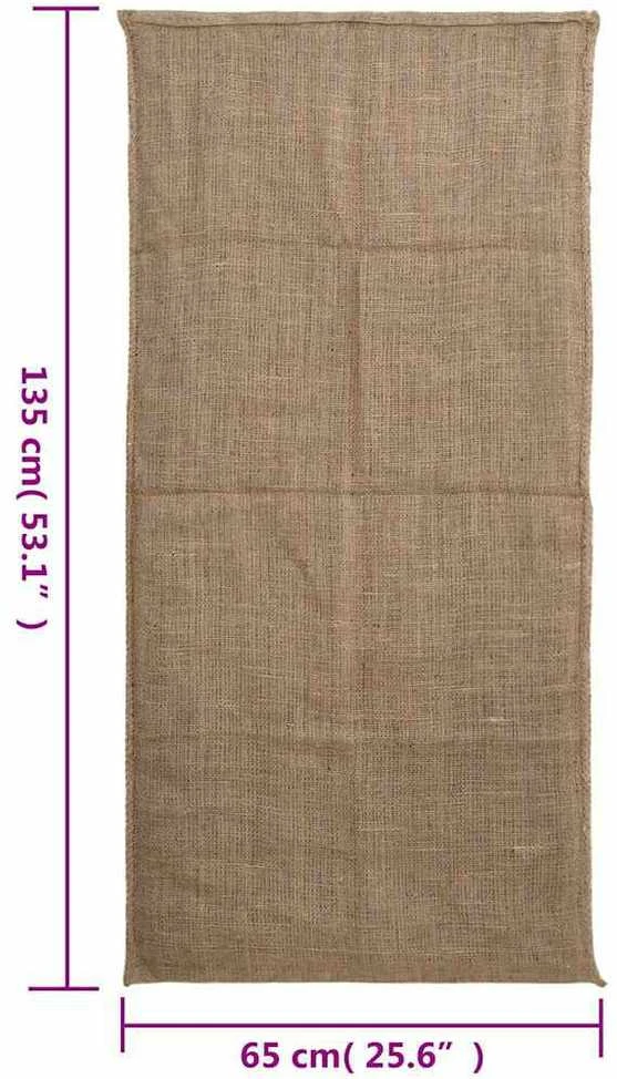 Džiuto maišai, 10vnt., 65x135cm, 100% džiutas, 220 g/m²