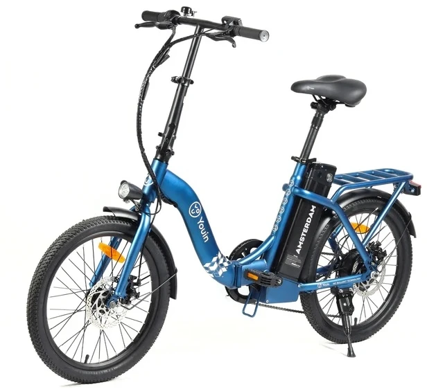 E-BIKE YOUIN AMSTERDAM Mėlynas 20\"