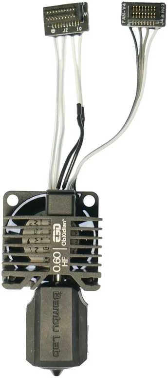 E3D ObXidian HotEnd Bambu Lab P1 su jungtimis
