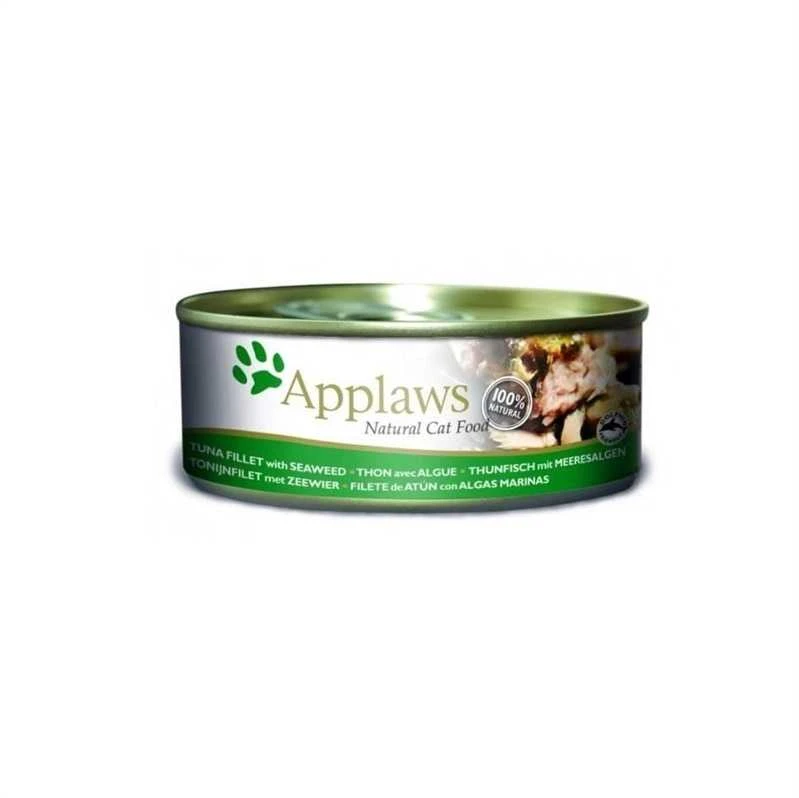 APPLAWS Tuna Fillet with Seaweed in Broth – šlapias kačių maistas – 70g