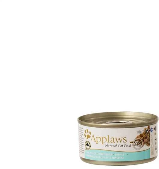 APPLAWS Tuna fillet in broth – šlapias kačių maistas – 70g