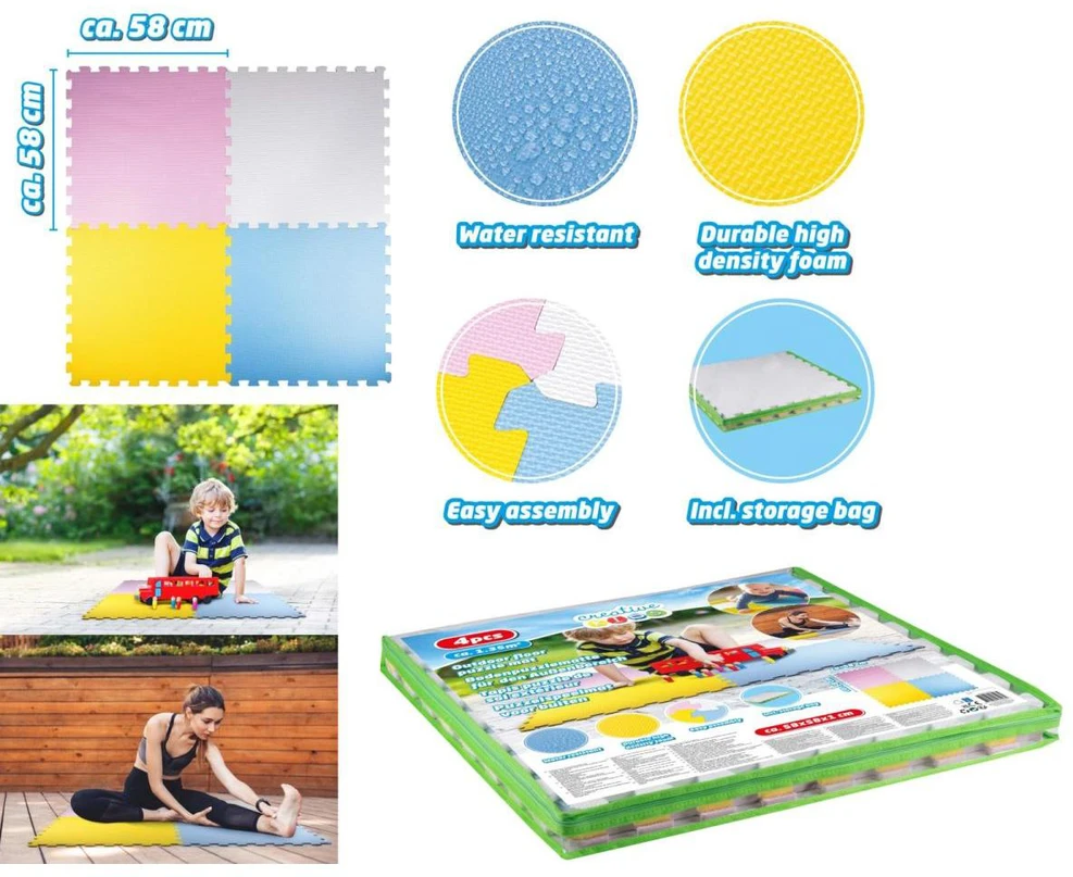 Eddy Toys EVA putų dėlionės kilimėlis vaikams ir sportui