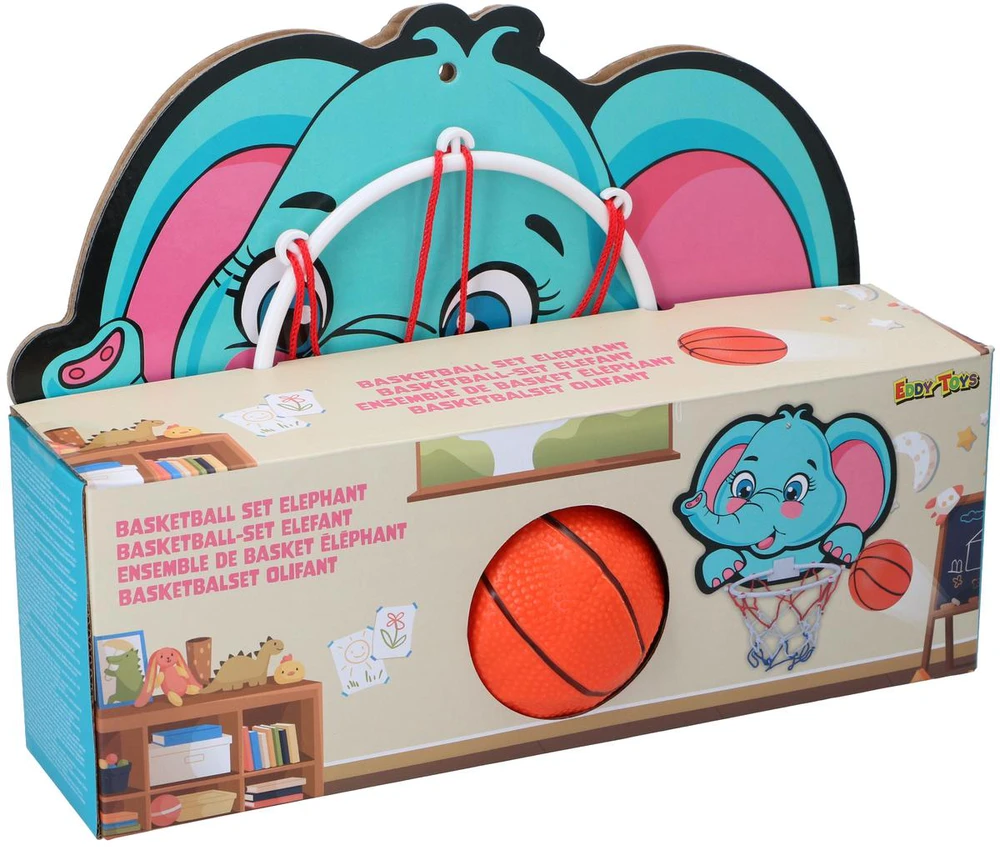 Eddy Toys KREPŠINIO LENTELĖ 40x30CM SU KAMUOLIU ELEPHANT 569659